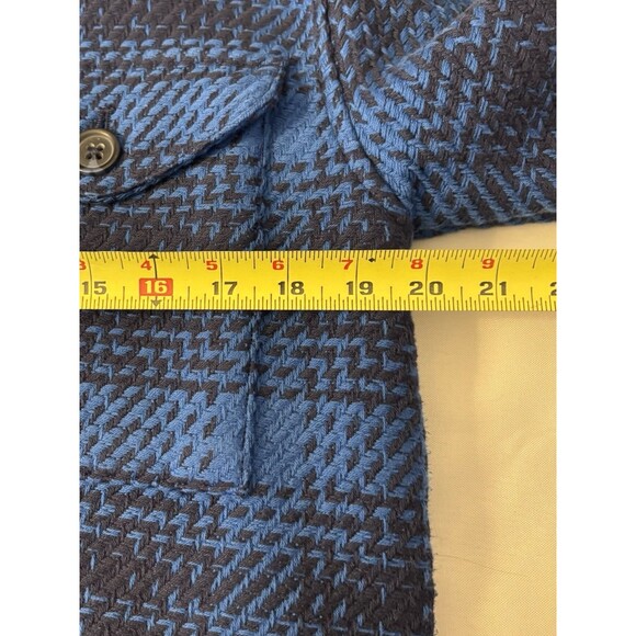 OUTERKNOWN Cloud Weave Shirt Jacket Women XS Blue Plaid Heavy Shacket Pockets - Picture 15 of 15